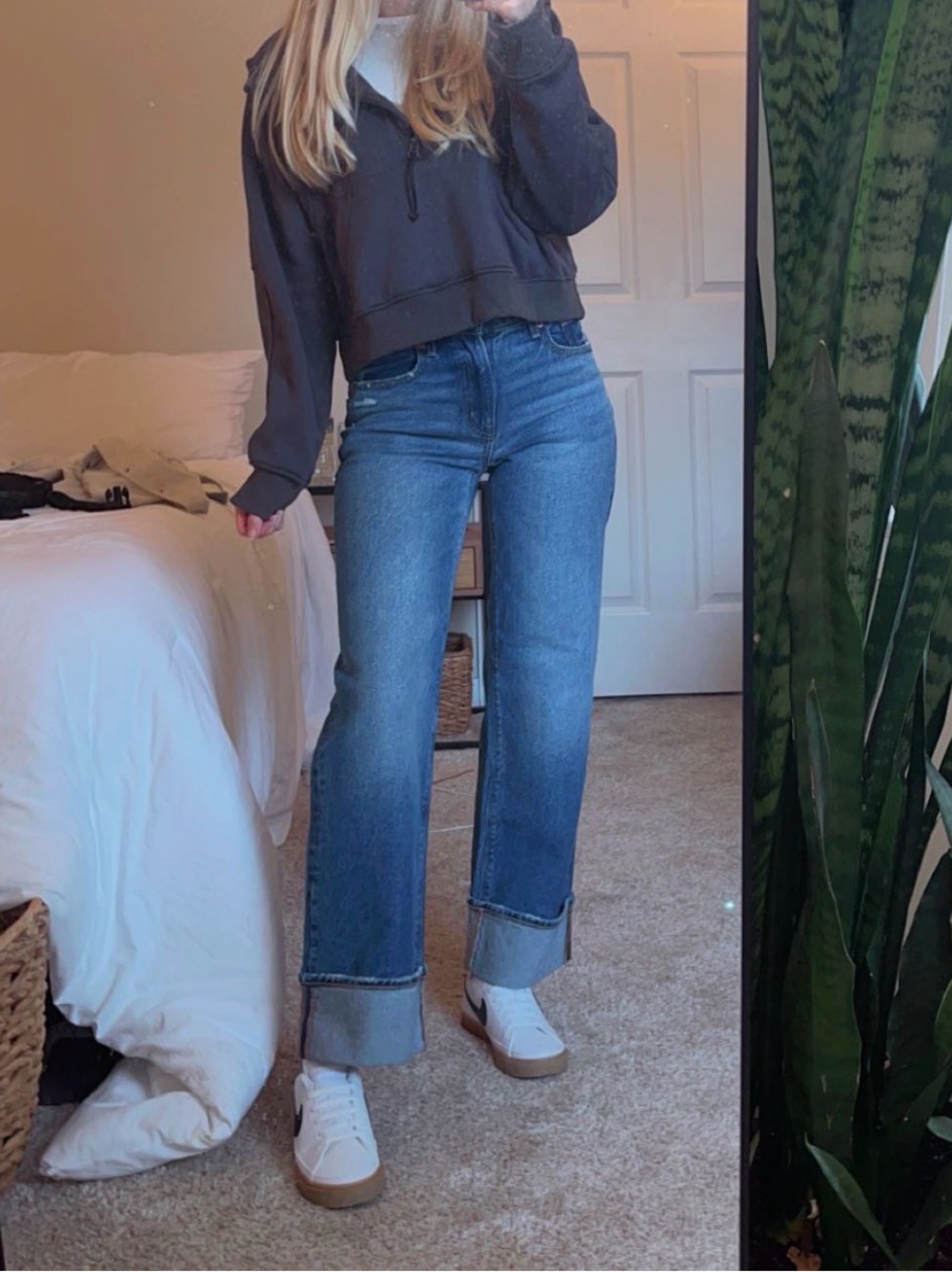 AEO // Cuffed Stovepipe Jeans
